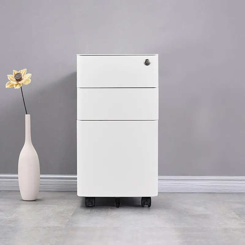 High Quality  Mobile Pedestal 3 Drawer Metal Storage filing Cabinet with Wheels